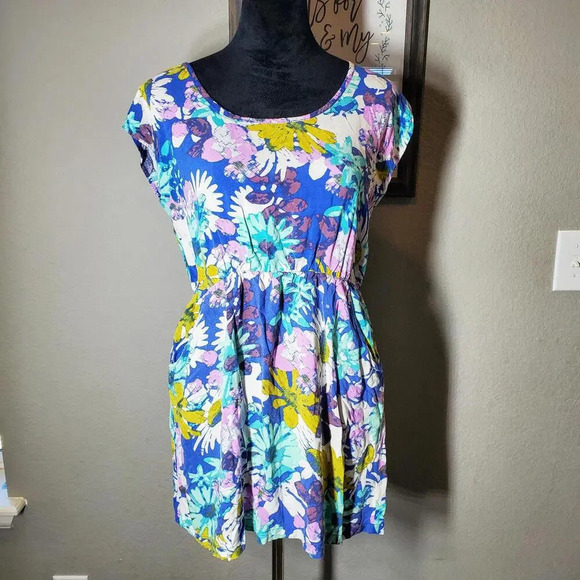 Mossimo Casual Junior Girls Size Large Floral Mini Dress - Picture 1 of 12